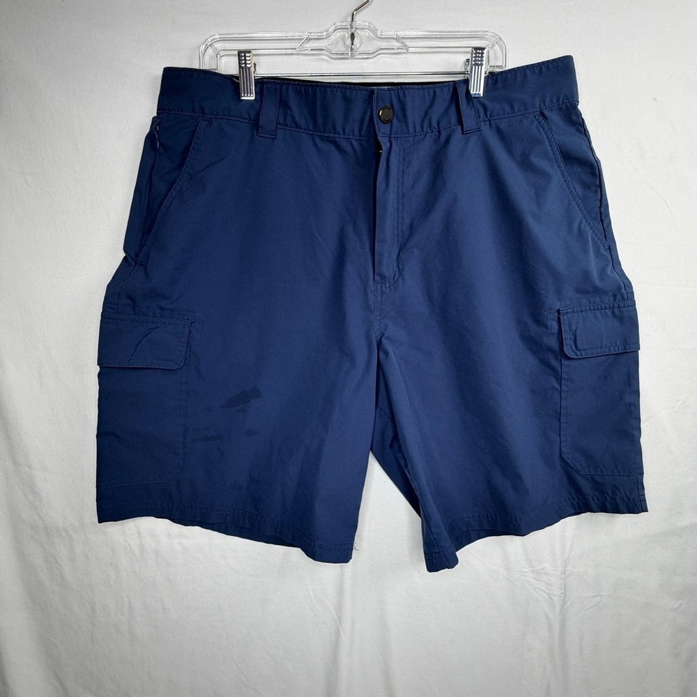 Orvis Mens Cargo Shorts Navy Blue Size 38 Outdoor Hiking Fishing Utility